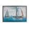 Stupell Industries Maritime Ocean Yachts Framed Floater Canvas Wall Art Design by Max Maxx